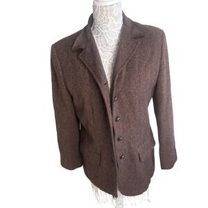 Vintage Rafaella Wool Blend Blazer Women’s 12-Classic 90s Tailored Jacket